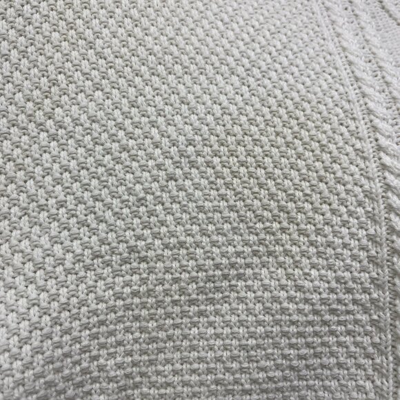 Soul of London 3D Cable Knit Shawl Collar White Sweater Mens 1XL Preppy Read - Picture 6 of 16